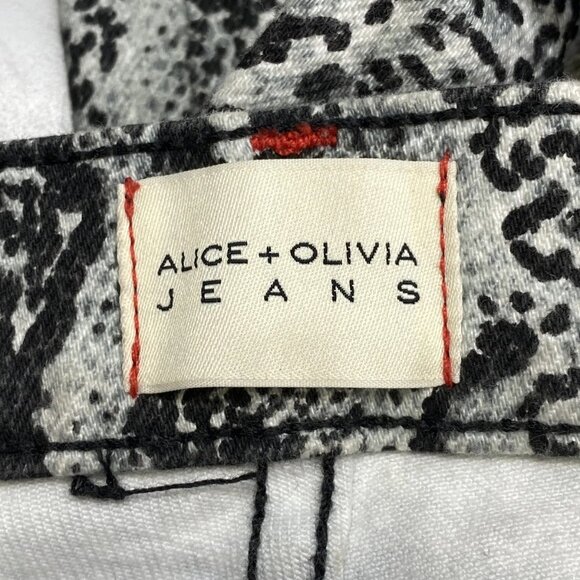 Alice + Olivia Women’s Snakeskin Skinny Jeans – Black/Multi - Picture 4 of 13